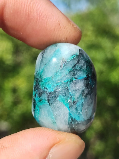 AAA Quantum Quattro Chrysocoll Shattuckit Quarz Azurit blau Natur Heilstein Meditation Ritual Indianer Schamanen Edelstein Mineral Sammler - Art of Nature Berlin