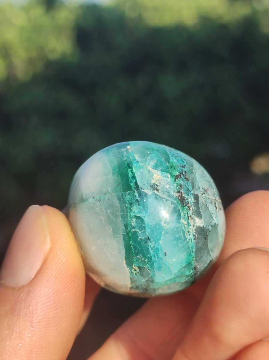 AAA Quantum Quattro Chrysocoll Shattuckit Quarz Azurit blau Natur Heilstein Meditation Ritual Indianer Schamanen Edelstein Mineral Sammler - Art of Nature Berlin