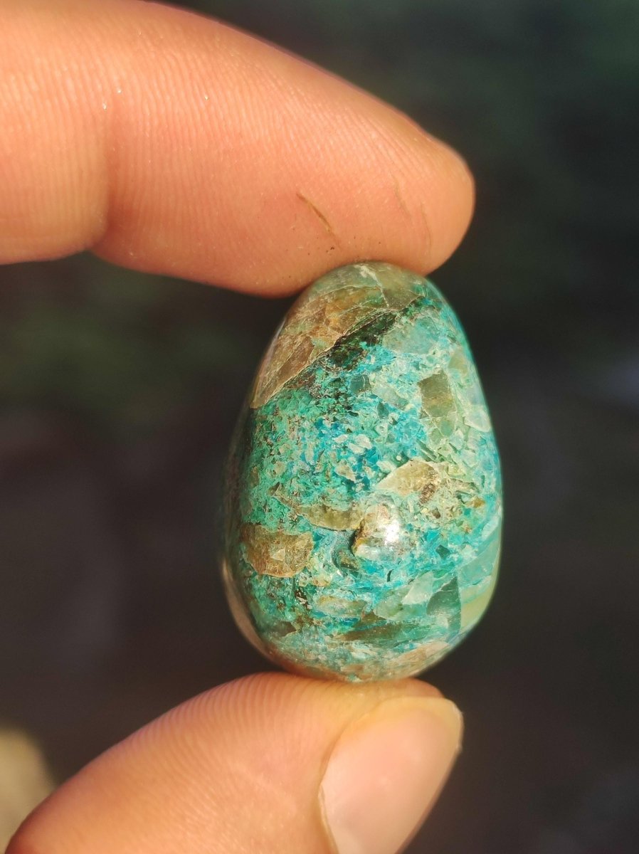 AAA Quantum Quattro Chrysocoll Shattuckit Quarz Azurit blau Natur Heilstein Meditation Ritual Indianer Schamanen Edelstein Mineral Sammler - Art of Nature Berlin