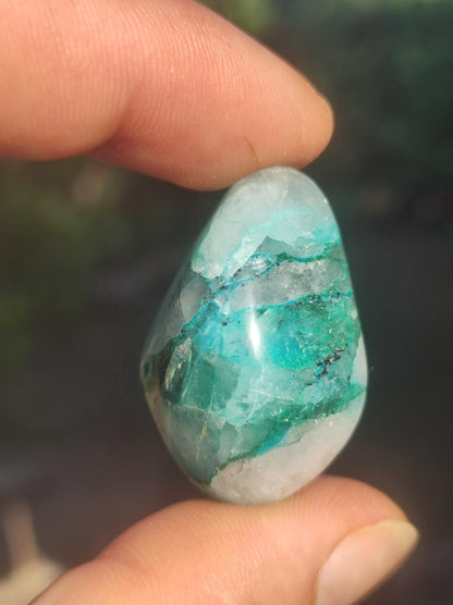 AAA Quantum Quattro Chrysocoll Shattuckit Quarz Azurit blau Natur Heilstein Meditation Ritual Indianer Schamanen Edelstein Mineral Sammler - Art of Nature Berlin