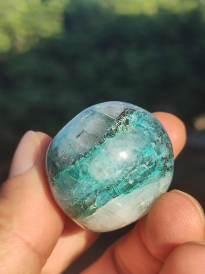 AAA Quantum Quattro Chrysocoll Shattuckit Quarz Azurit blau Natur Heilstein Meditation Ritual Indianer Schamanen Edelstein Mineral Sammler - Art of Nature Berlin