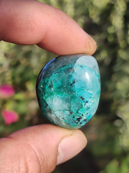 AAA Quantum Quattro Chrysocoll Shattuckit Quarz Azurit blau Natur Heilstein Meditation Ritual Indianer Schamanen Edelstein Mineral Sammler - Art of Nature Berlin