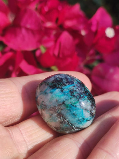 AAA Quantum Quattro Chrysocoll Shattuckit Quarz Azurit blau Natur Heilstein Meditation Ritual Indianer Schamanen Edelstein Mineral Sammler - Art of Nature Berlin