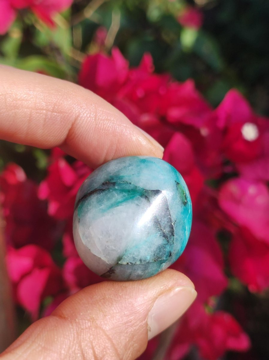 AAA Quantum Quattro Chrysocoll Shattuckit Quarz Azurit blau Natur Heilstein Meditation Ritual Indianer Schamanen Edelstein Mineral Sammler - Art of Nature Berlin