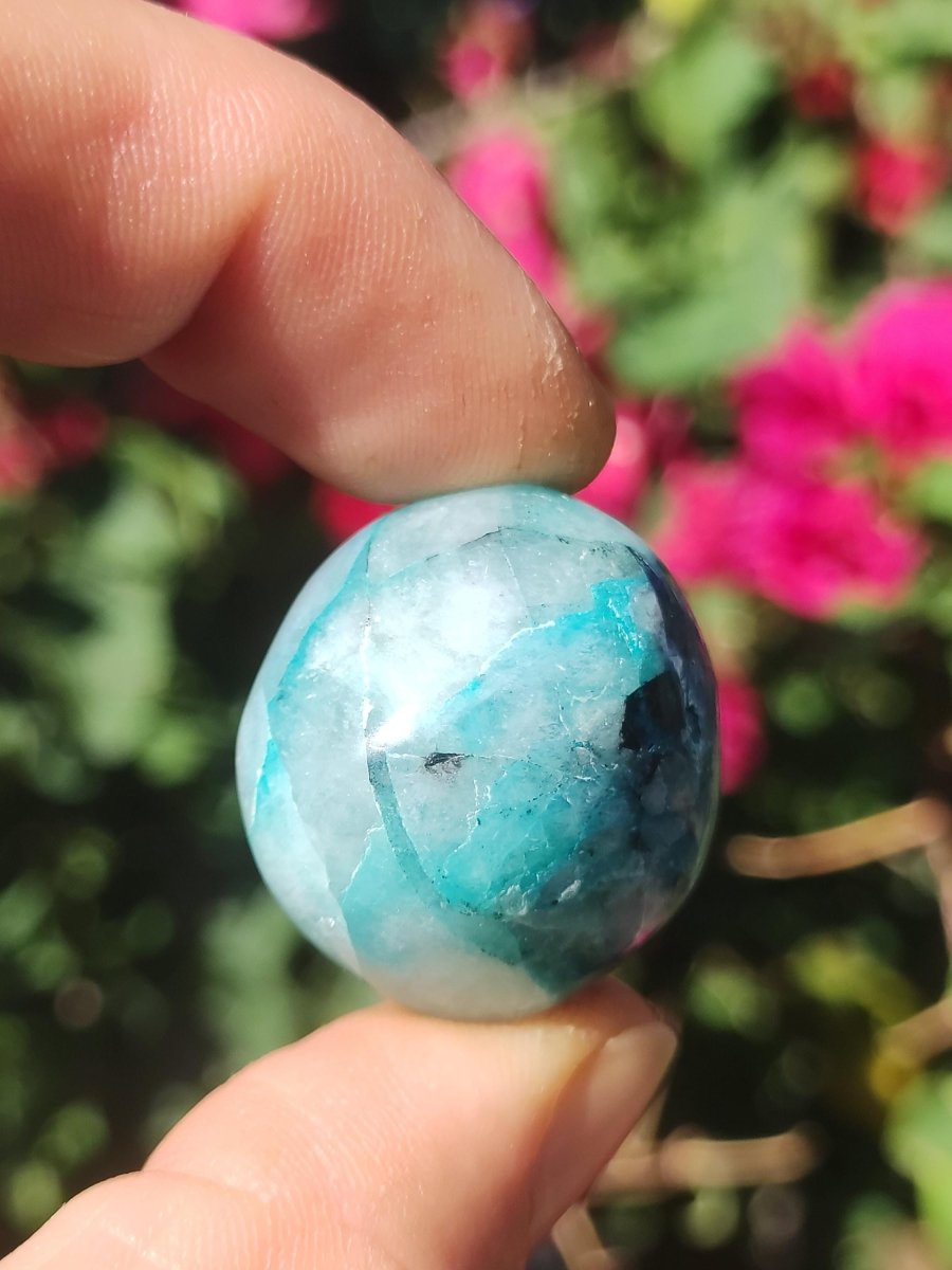 AAA Quantum Quattro Chrysocoll Shattuckit Quarz Azurit blau Natur Heilstein Meditation Ritual Indianer Schamanen Edelstein Mineral Sammler - Art of Nature Berlin