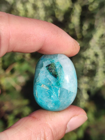 AAA Quantum Quattro Chrysocoll Shattuckit Quarz Azurit blau Natur Heilstein Meditation Ritual Indianer Schamanen Edelstein Mineral Sammler - Art of Nature Berlin