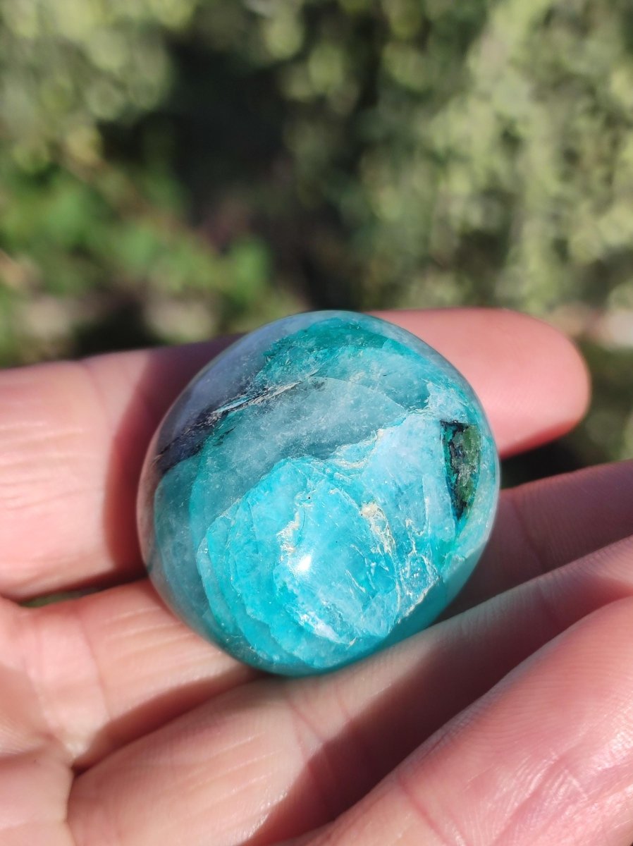 AAA Quantum Quattro Chrysocoll Shattuckit Quarz Azurit blau Natur Heilstein Meditation Ritual Indianer Schamanen Edelstein Mineral Sammler - Art of Nature Berlin