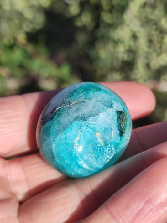 AAA Quantum Quattro Chrysocoll Shattuckit Quarz Azurit blau Natur Heilstein Meditation Ritual Indianer Schamanen Edelstein Mineral Sammler - Art of Nature Berlin