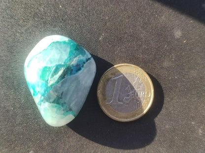 AAA Quantum Quattro Chrysocoll Shattuckit Quarz Azurit blau Natur Heilstein Meditation Ritual Indianer Schamanen Edelstein Mineral Sammler - Art of Nature Berlin