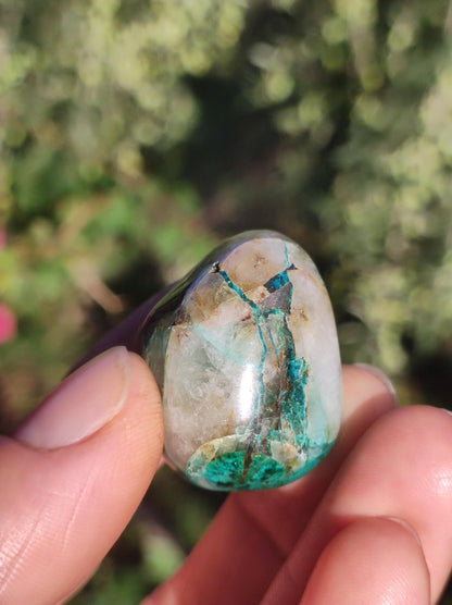 AAA Quantum Quattro Chrysocoll Shattuckit Quarz Azurit blau Natur Heilstein Meditation Ritual Indianer Schamanen Edelstein Mineral Sammler - Art of Nature Berlin