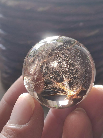 AAA Rutilquarz ~ Magische Edelstein Kugel Deko Sphere Klar Meditation Natur Heilstein Wohnen Sammler Rarität Hochwertig Art of Nature - Art of Nature Berlin