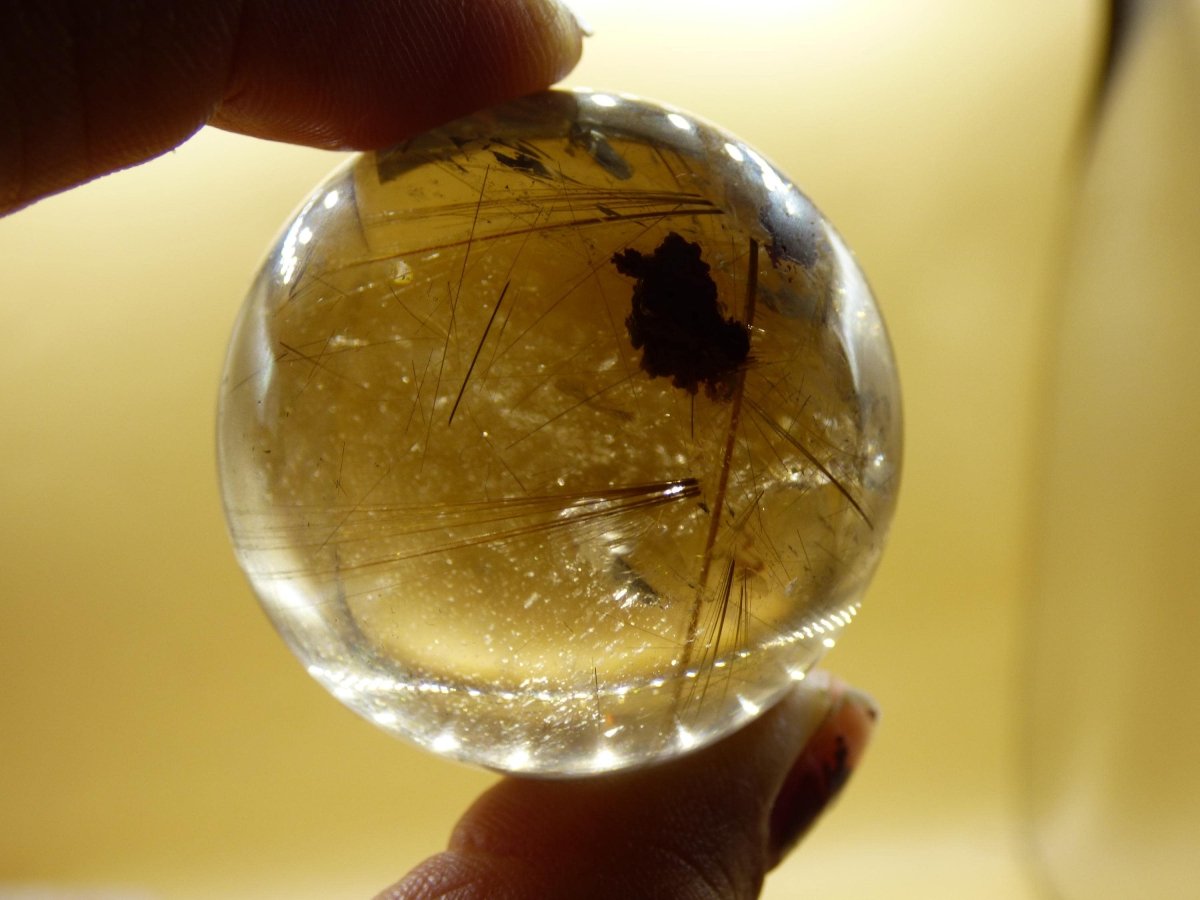 AAA Rutilquarz ~ Magische Edelstein Kugel Deko Sphere Klar Meditation Natur Heilstein Wohnen Sammler Rarität Hochwertig Art of Nature - Art of Nature Berlin