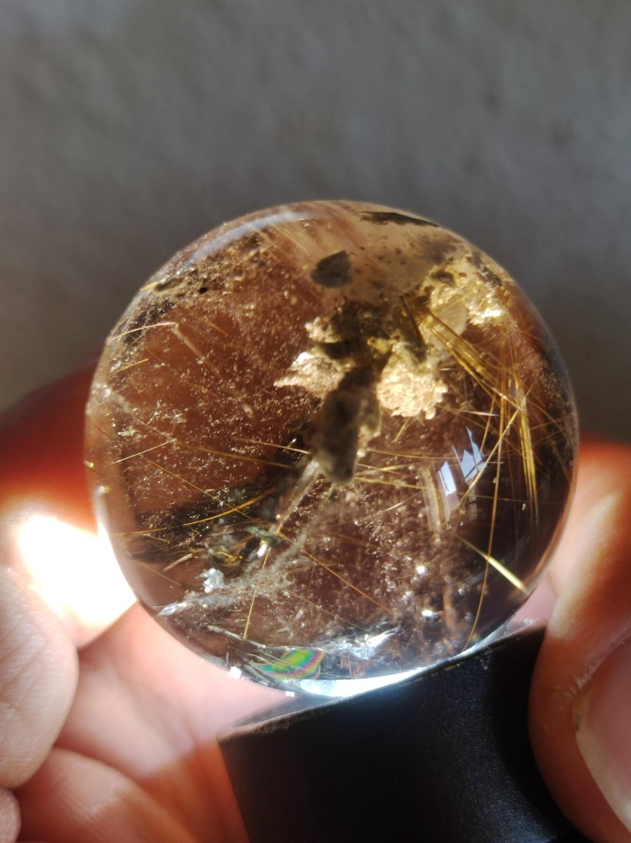 AAA Rutilquarz ~ Magische Edelstein Kugel Deko Sphere Klar Meditation Natur Heilstein Wohnen Sammler Rarität Hochwertig Art of Nature - Art of Nature Berlin