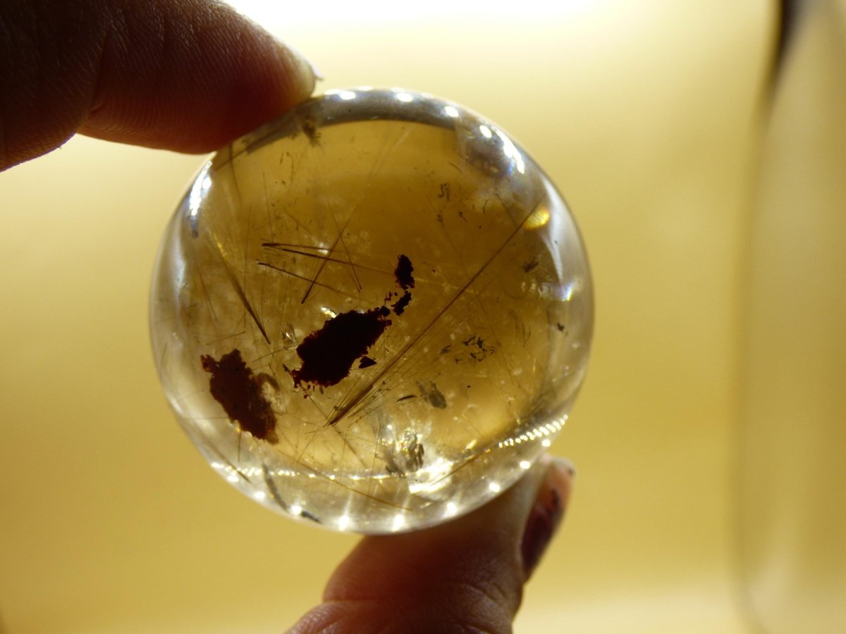 AAA Rutilquarz ~ Magische Edelstein Kugel Deko Sphere Klar Meditation Natur Heilstein Wohnen Sammler Rarität Hochwertig Art of Nature - Art of Nature Berlin