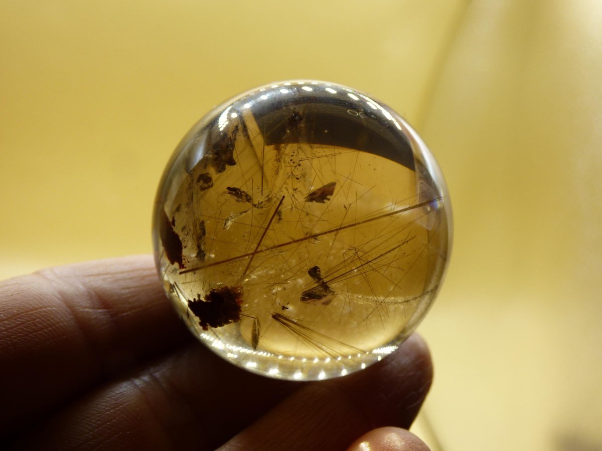 AAA Rutilquarz ~ Magische Edelstein Kugel Deko Sphere Klar Meditation Natur Heilstein Wohnen Sammler Rarität Hochwertig Art of Nature - Art of Nature Berlin