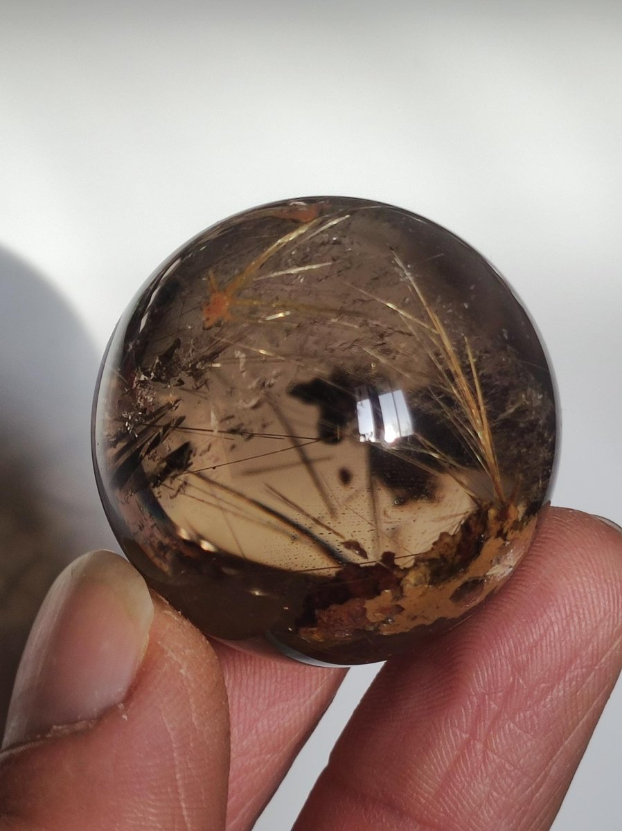 AAA Rutilquarz ~ Magische Edelstein Kugel Deko Sphere Klar Meditation Natur Heilstein Wohnen Sammler Rarität Hochwertig Art of Nature - Art of Nature Berlin