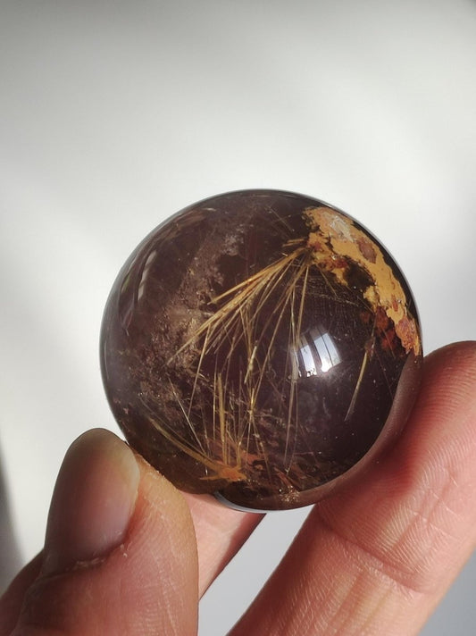 AAA Rutilquarz ~ Magische Edelstein Kugel Deko Sphere Klar Meditation Natur Heilstein Wohnen Sammler Rarität Hochwertig Art of Nature - Art of Nature Berlin