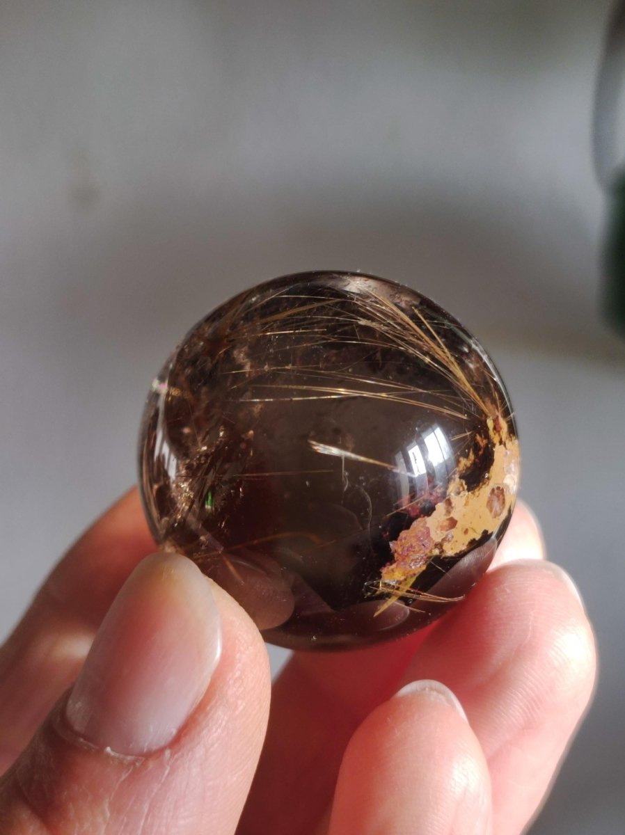 AAA Rutilquarz ~ Magische Edelstein Kugel Deko Sphere Klar Meditation Natur Heilstein Wohnen Sammler Rarität Hochwertig Art of Nature - Art of Nature Berlin