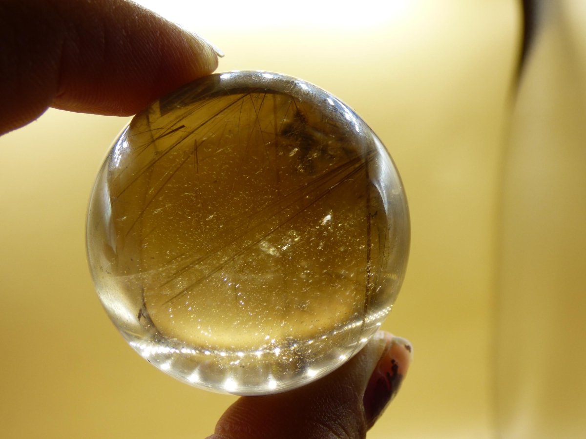 AAA Rutilquarz ~ Magische Edelstein Kugel Deko Sphere Klar Meditation Natur Heilstein Wohnen Sammler Rarität Hochwertig Art of Nature - Art of Nature Berlin