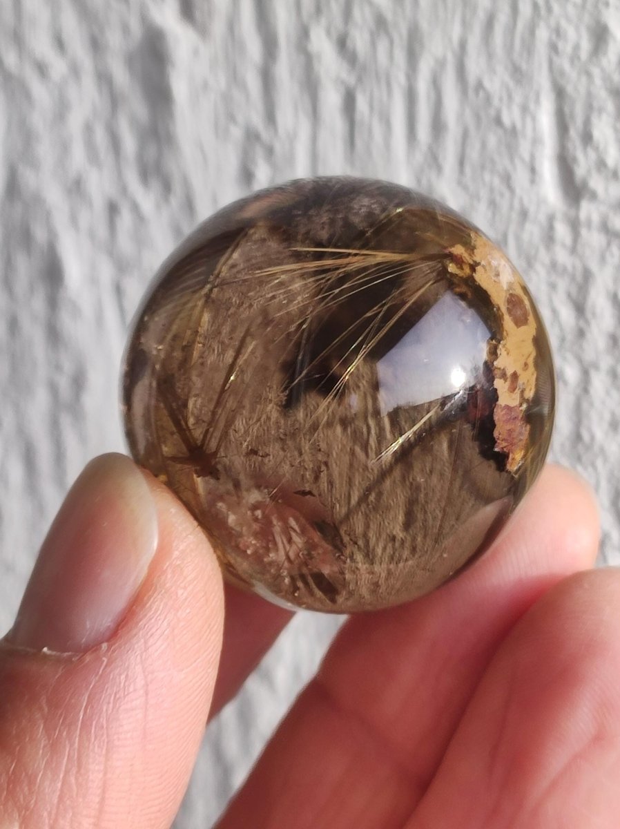 AAA Rutilquarz ~ Magische Edelstein Kugel Deko Sphere Klar Meditation Natur Heilstein Wohnen Sammler Rarität Hochwertig Art of Nature - Art of Nature Berlin