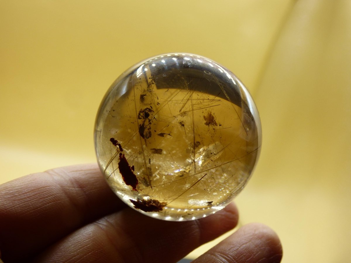 AAA Rutilquarz ~ Magische Edelstein Kugel Deko Sphere Klar Meditation Natur Heilstein Wohnen Sammler Rarität Hochwertig Art of Nature - Art of Nature Berlin