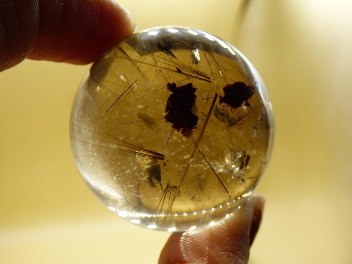 AAA Rutilquarz ~ Magische Edelstein Kugel Deko Sphere Klar Meditation Natur Heilstein Wohnen Sammler Rarität Hochwertig Art of Nature - Art of Nature Berlin