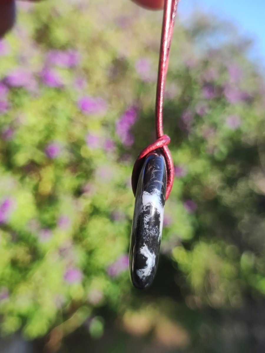 Achat black schwarz 30mm - Edelstein Donut Kette Mann Frau Vater Mutter Tochter Freund Heilstein Glück Schmuck Hippie Natur Rarität Geschenk - Art of Nature Berlin