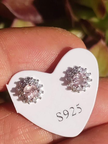 Achroit (weißer) Turmalin Ohrstecker 925 Sterling Silber AAA Rarität Schmuck Frau Ohrringe Edelstein Heilstein Geschenk Schmuck Edel Selten - Art of Nature Berlin