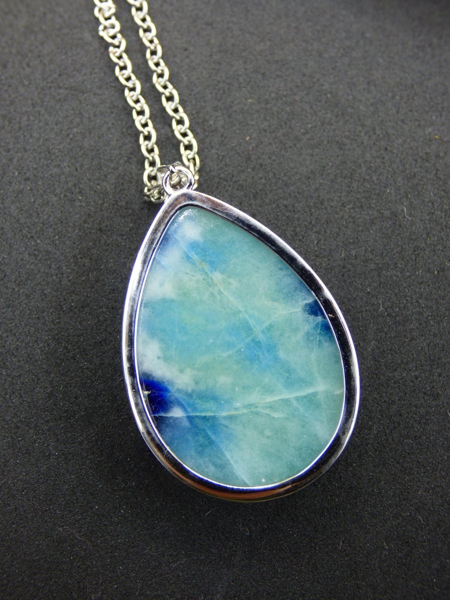 Afghanit AAA ~ 925 Silber Edelstein Kette Heilstein Natur Blau Rarität Edel Mann Frau Geschenk Er Sie Freundin Energie Kraft Ruhe Glück - Art of Nature Berlin