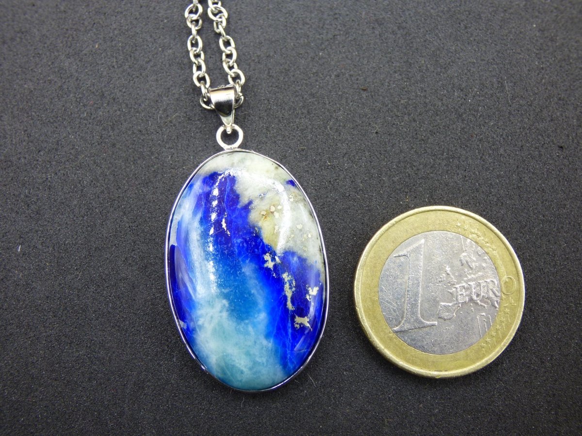 Afghanit AAA ~ 925 Silber Edelstein Kette Heilstein Natur Blau Rarität Edel Mann Frau Geschenk Er Sie Freundin Energie Kraft Ruhe Glück - Art of Nature Berlin