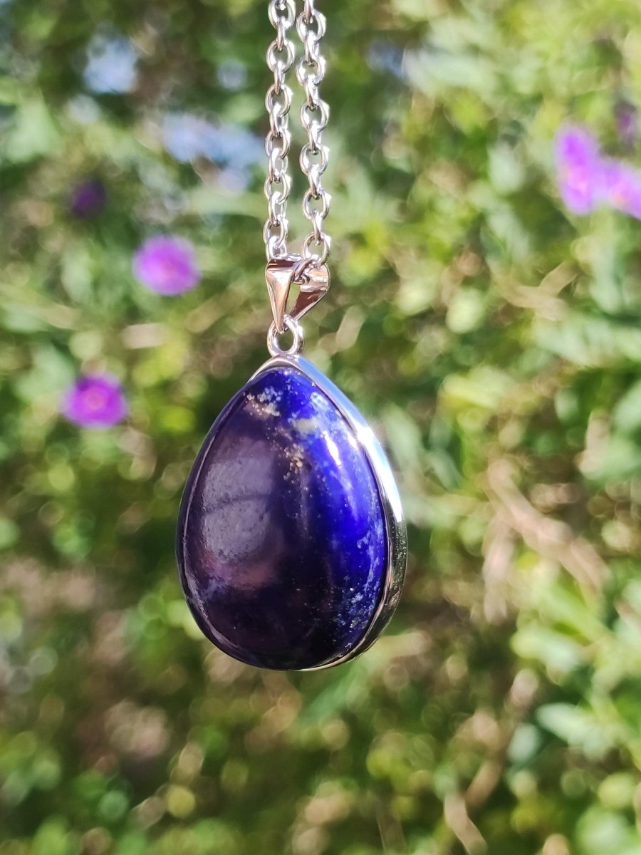 Afghanit AAA ~ 925 Silber Edelstein Kette Heilstein Natur Blau Rarität Edel Mann Frau Geschenk Er Sie Freundin Energie Kraft Ruhe Glück - Art of Nature Berlin