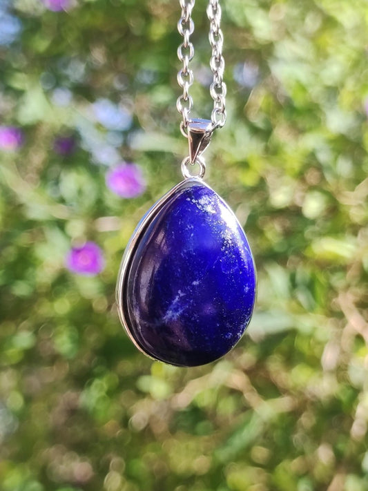 Afghanit AAA ~ 925 Silber Edelstein Kette Heilstein Natur Blau Rarität Edel Mann Frau Geschenk Er Sie Freundin Energie Kraft Ruhe Glück - Art of Nature Berlin