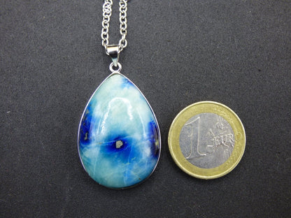 Afghanit AAA ~ 925 Silber Edelstein Kette Heilstein Natur Blau Rarität Edel Mann Frau Geschenk Er Sie Freundin Energie Kraft Ruhe Glück - Art of Nature Berlin