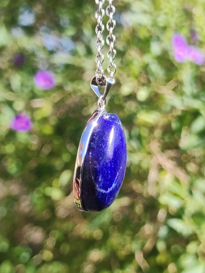 Afghanit AAA ~ 925 Silber Edelstein Kette Heilstein Natur Blau Rarität Edel Mann Frau Geschenk Er Sie Freundin Energie Kraft Ruhe Glück - Art of Nature Berlin
