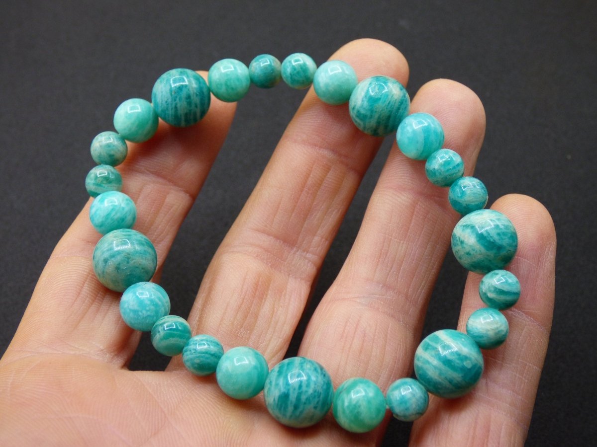 Amazonit AAA - Edelstein Armband grün GOA Hippie Boho Natur Heilstein Geschenk Er Sie Mann Frau Freund Rarität Energie Kraft Chakra Energie - Art of Nature Berlin