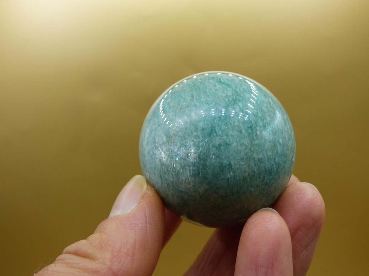 Amazonit - Edelstein Kugel Deko Sphere Massage Kristall Spielkugel Meditation Heilstein Frau Mann Geschenk Er Sie Haus Energie Traum Wohnen - Art of Nature Berlin
