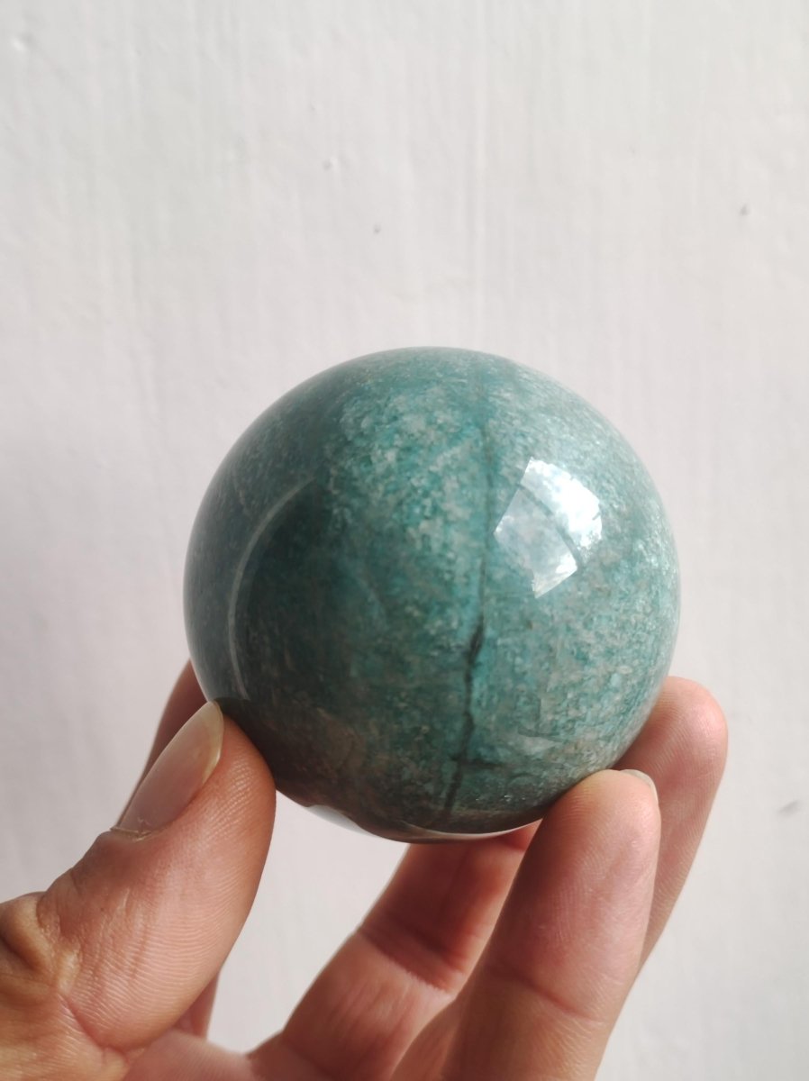 Amazonit - Edelstein Kugel Deko Sphere Massage Kristall Spielkugel Meditation Heilstein Frau Mann Geschenk Er Sie Haus Energie Traum Wohnen - Art of Nature Berlin