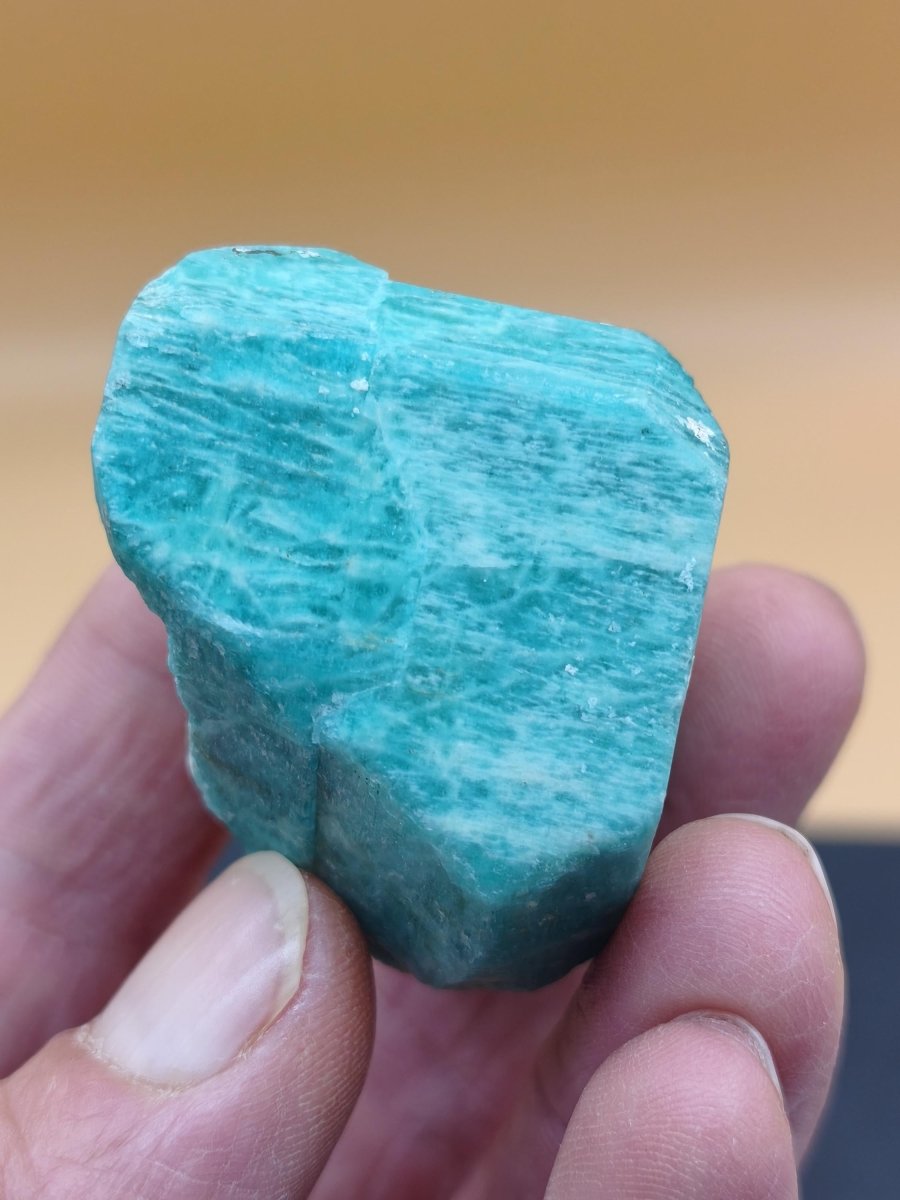 Amazonit Kristallstufe aus Colorado USA – Intensiv Türkisblau – 43 mm Heilstein Stufe Kristalle Sammler Rarität Selten - Art of Nature Berlin