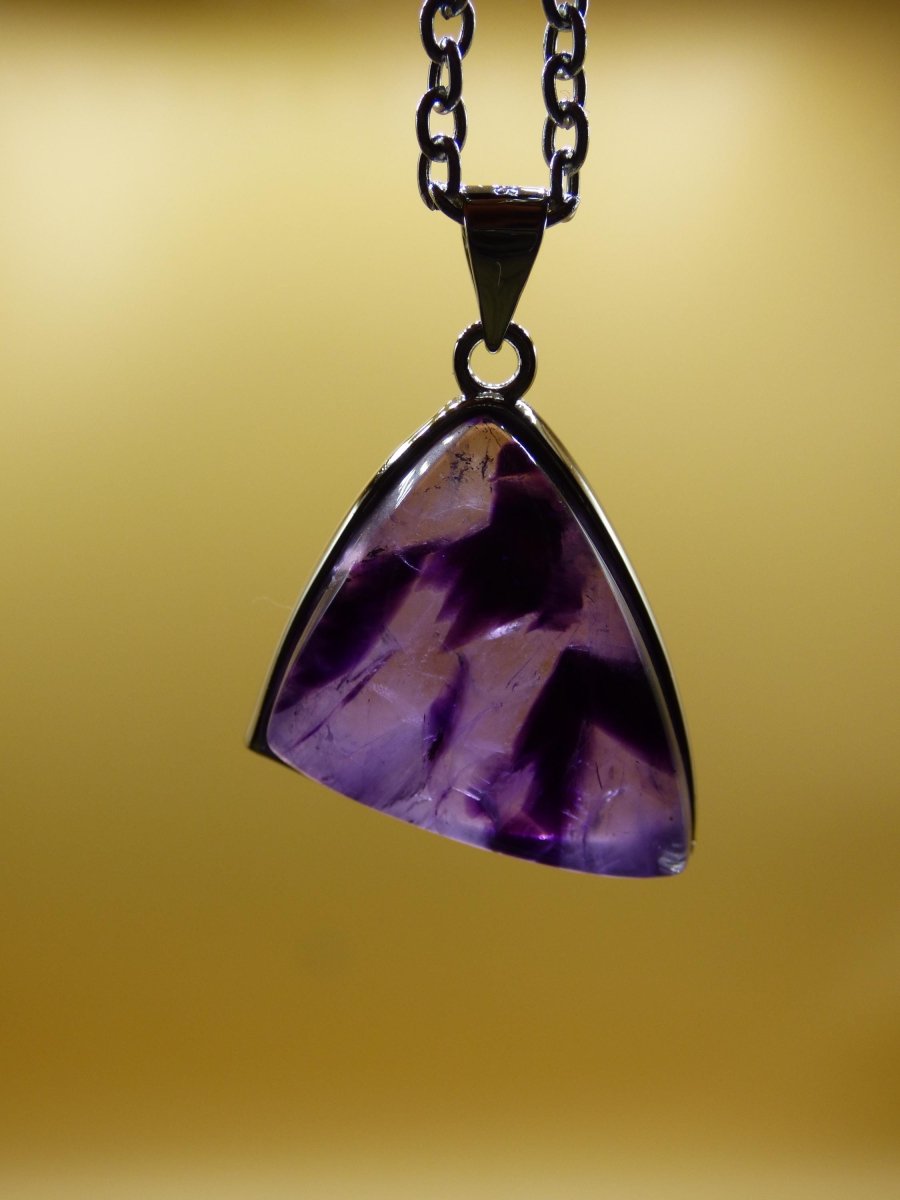 Amethyst - 925 Sterling Silber Edelstein Kette lila Unikat Rar Heilstein Natur selten Edel Traum Mann Frau Er Sie Geschenk Freund - Art of Nature Berlin