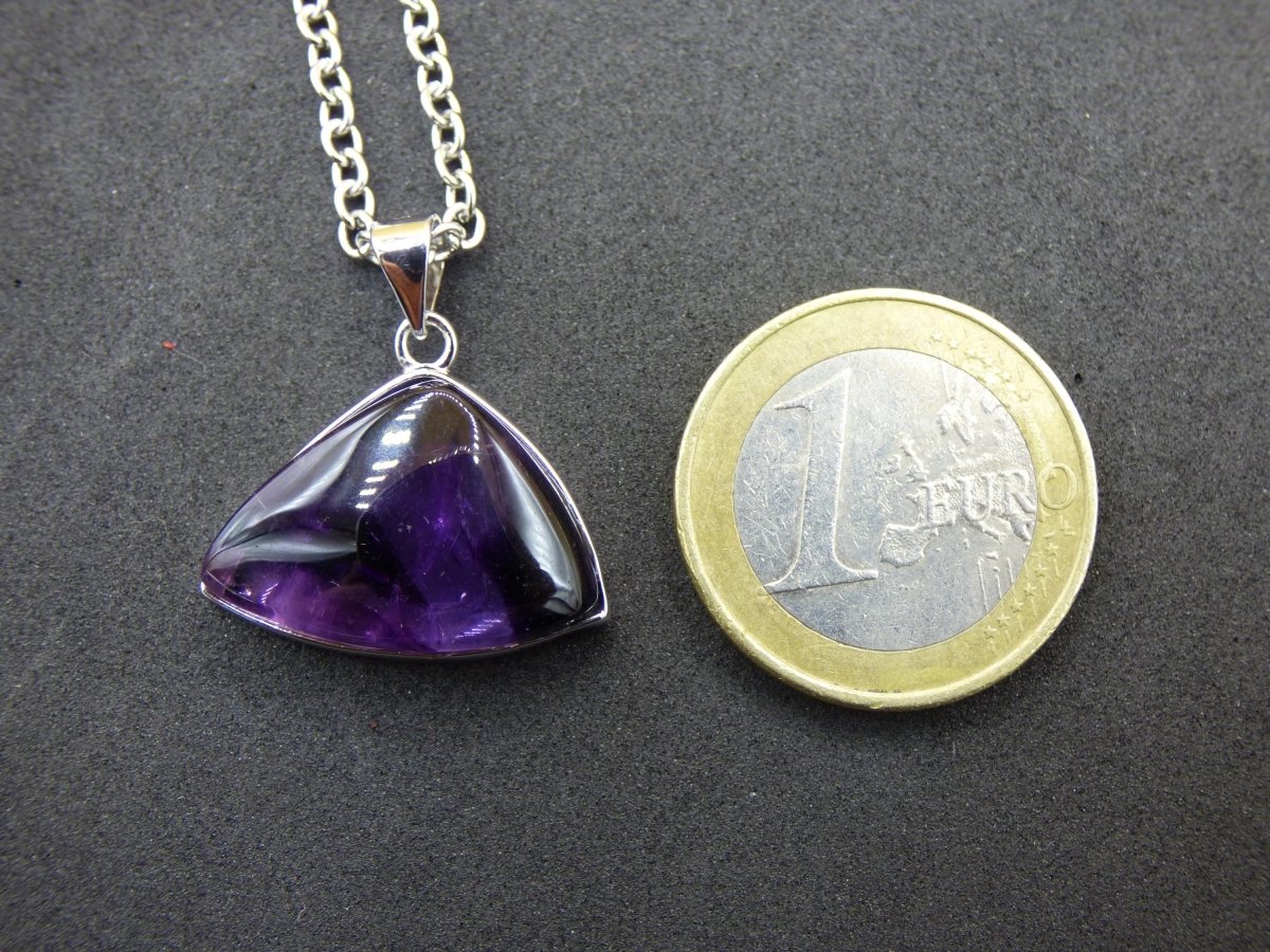 Amethyst - 925 Sterling Silber Edelstein Kette lila Unikat Rar Heilstein Natur selten Edel Traum Mann Frau Er Sie Geschenk Freund - Art of Nature Berlin