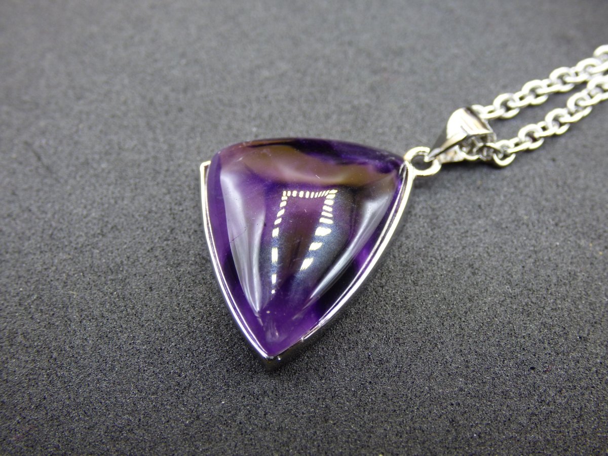 Amethyst - 925 Sterling Silber Edelstein Kette lila Unikat Rar Heilstein Natur selten Edel Traum Mann Frau Er Sie Geschenk Freund - Art of Nature Berlin