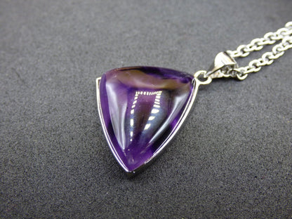 Amethyst - 925 Sterling Silber Edelstein Kette lila Unikat Rar Heilstein Natur selten Edel Traum Mann Frau Er Sie Geschenk Freund - Art of Nature Berlin