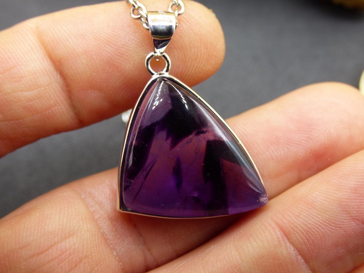 Amethyst - 925 Sterling Silber Edelstein Kette lila Unikat Rar Heilstein Natur selten Edel Traum Mann Frau Er Sie Geschenk Freund - Art of Nature Berlin