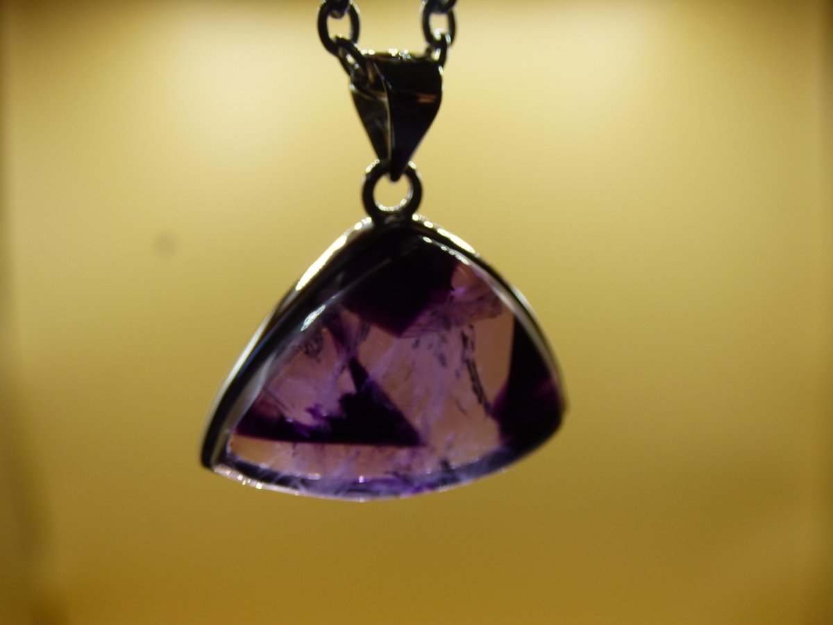 Amethyst - 925 Sterling Silber Edelstein Kette lila Unikat Rar Heilstein Natur selten Edel Traum Mann Frau Er Sie Geschenk Freund - Art of Nature Berlin