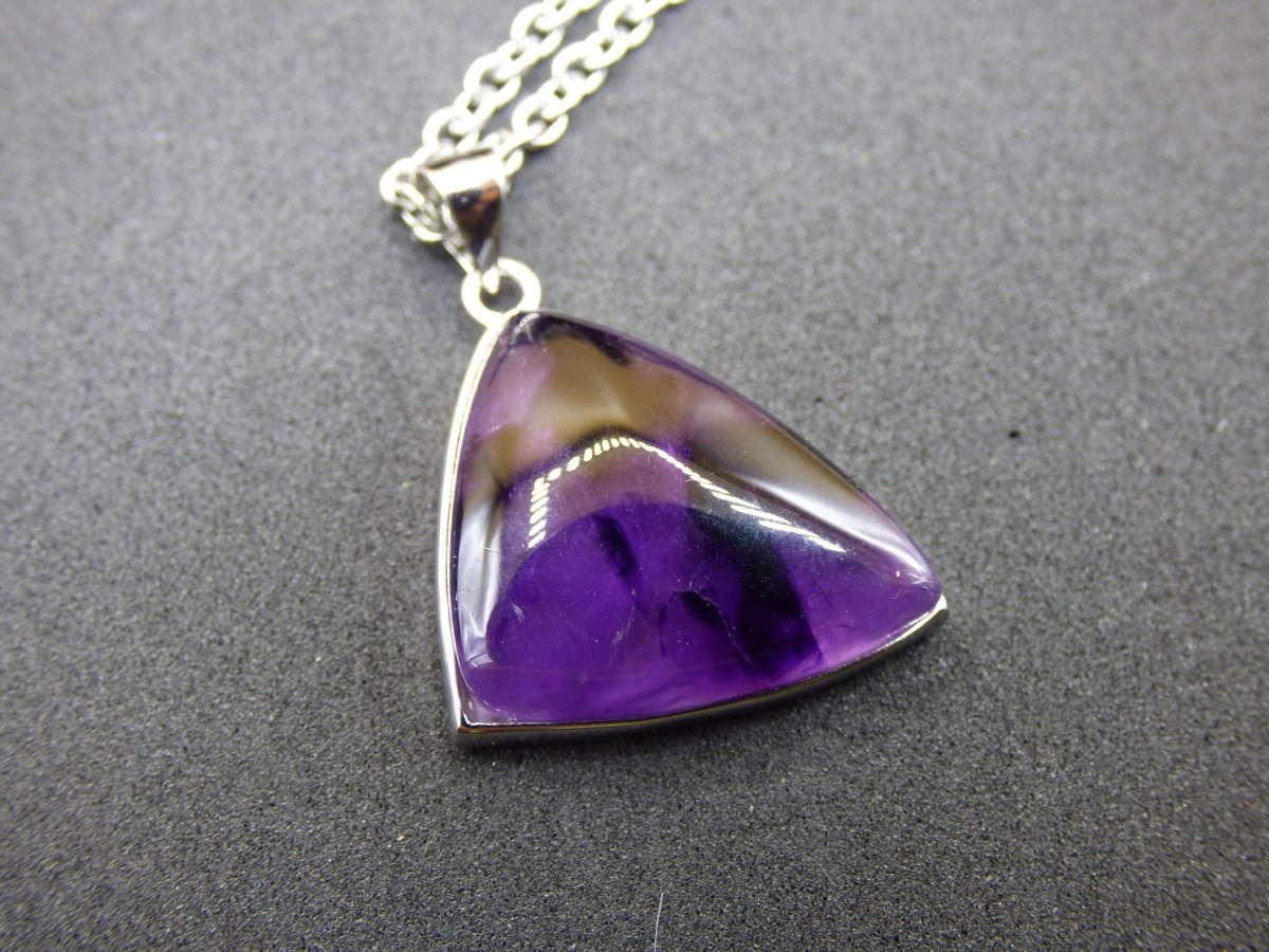 Amethyst - 925 Sterling Silber Edelstein Kette lila Unikat Rar Heilstein Natur selten Edel Traum Mann Frau Er Sie Geschenk Freund - Art of Nature Berlin