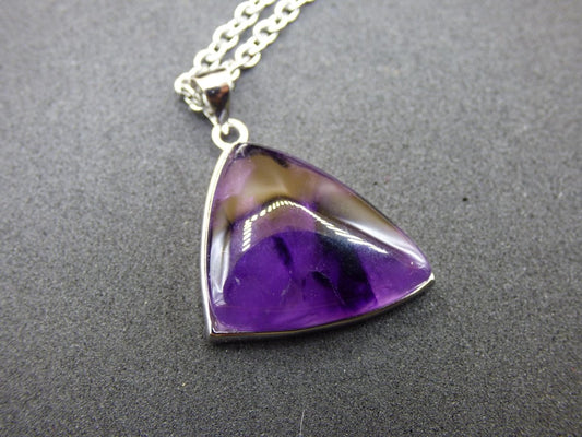 Amethyst - 925 Sterling Silber Edelstein Kette lila Unikat Rar Heilstein Natur selten Edel Traum Mann Frau Er Sie Geschenk Freund - Art of Nature Berlin