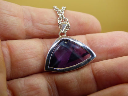 Amethyst - 925 Sterling Silber Edelstein Kette lila Unikat Rar Heilstein Natur selten Edel Traum Mann Frau Er Sie Geschenk Freund - Art of Nature Berlin