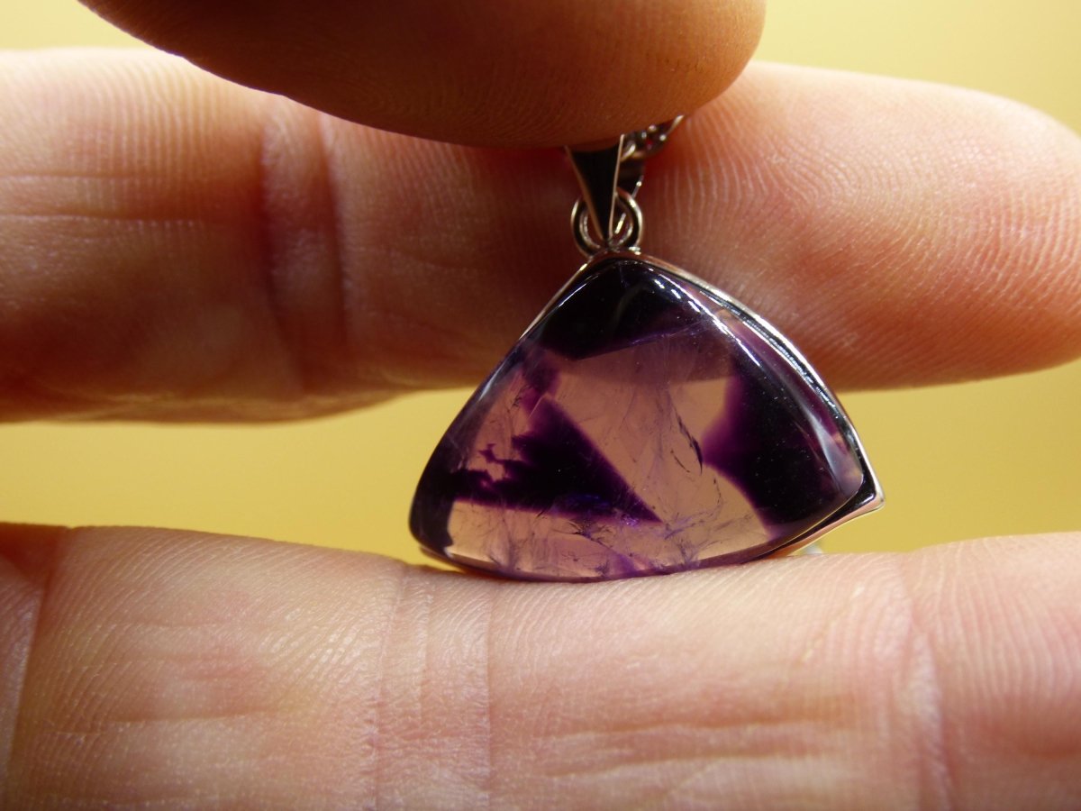 Amethyst - 925 Sterling Silber Edelstein Kette lila Unikat Rar Heilstein Natur selten Edel Traum Mann Frau Er Sie Geschenk Freund - Art of Nature Berlin