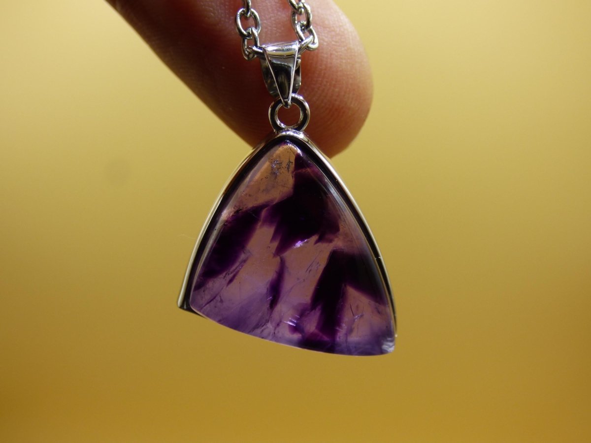 Amethyst - 925 Sterling Silber Edelstein Kette lila Unikat Rar Heilstein Natur selten Edel Traum Mann Frau Er Sie Geschenk Freund - Art of Nature Berlin