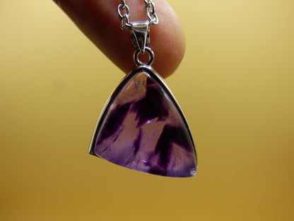 Amethyst - 925 Sterling Silber Edelstein Kette lila Unikat Rar Heilstein Natur selten Edel Traum Mann Frau Er Sie Geschenk Freund - Art of Nature Berlin